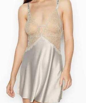 Victoria's Secret White Slip Lace Dress thumbnail 1