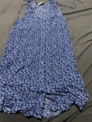 & other stories Blue Floral Sleeveless Summer Dress thumbnail 5