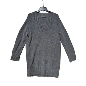 Abercrombie & Fitch Charcoal Gray V Neck Long‎ Sleeve Sweater Dress Size Large thumbnail 2