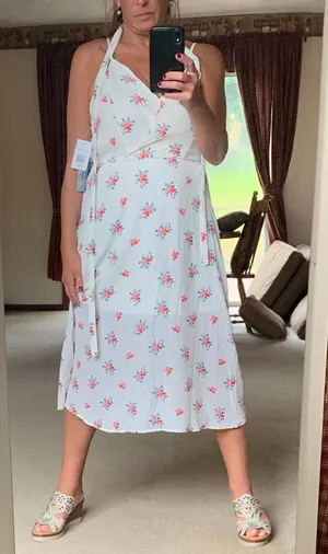 Vibrant Beautiful And White Floral Sundress thumbnail 1
