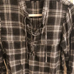 Madewell lace up flannel thumbnail 3