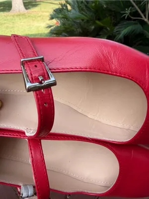 ALOHAS Por Do Sol Red Leather Mary Jane Ballet Flats EU 37 US 6.5 $190 thumbnail 15