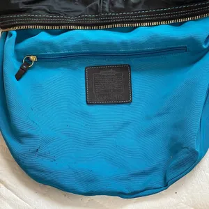 Coach Vintage Black Hobo Bag with Gold Accents thumbnail 9