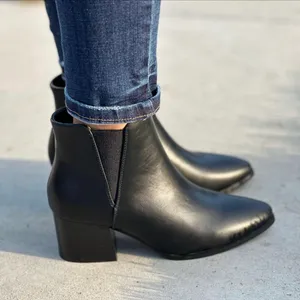 Libby Story Black Chunky Wooden Ankle Bootie thumbnail 2