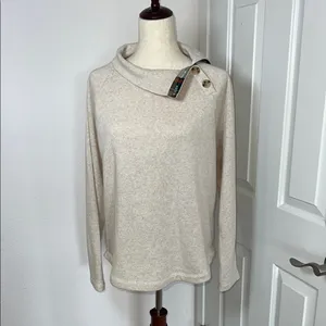 J. Crew Cream Cowl Neck Sweater with‎ Relaxed Fit thumbnail 9
