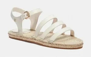 Coach Carissa Leather Women's Espadrille Chalk Gold Pearl | C2794 - Size 10 B thumbnail 1