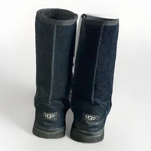 UGG Classic Tall #5815 Sheepskin Black Suede Leather Boots Women's EU 40 US 9 thumbnail 3