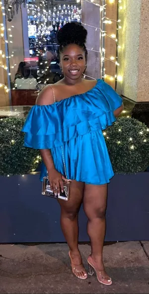 Boohoo Teal Satin Ruffle Romper thumbnail 1