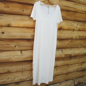 NWT Barefoot Dreams Malibu Organic Cotton T Shirt Midi Dress thumbnail 4