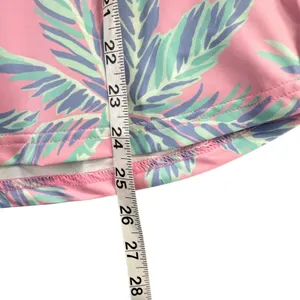Ana Clare Active Mer Top Pink Paradise Palm Print UPF 50 Golf Polo Shirt‎ Size L thumbnail 8