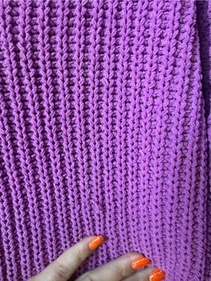 Aerie Purple Chunky Knit Oversized Turtleneck Sweater Women’s Large thumbnail 3