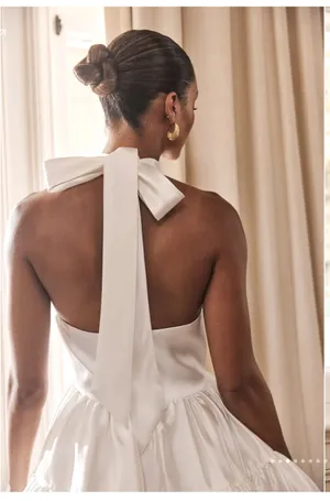 Meshki Satin Halter Mini Dress thumbnail 4