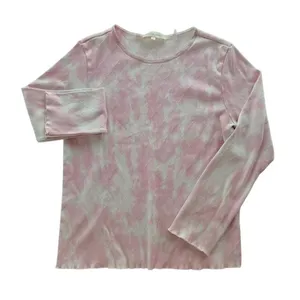 Love Shack Fancy Yulia Long Sleeve Top Size Large hand Dye Sugar Poppy Pink thumbnail 2