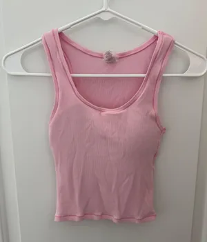Amazon Pink Ribbed Tank Top thumbnail 2