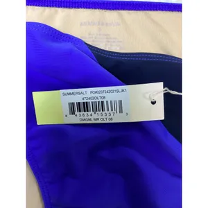 Summersalt‎ High Leg Mid Rise Bikini Bottom Blue Colorblock NWT Size 8 thumbnail 5