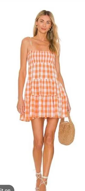 Steve Madden Orange And White Dress thumbnail 1