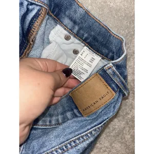 american eagle flare highest rise‎ 90s flare Distressed 0 short thumbnail 4