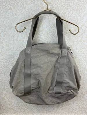 Kipling Gray and Purple Large Nylon Tote Bag thumbnail 9