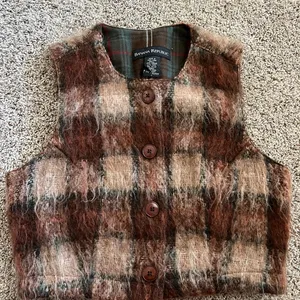 Banana Republic Checkered Wool + mohair Vest thumbnail 1