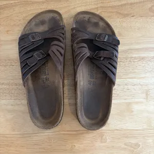 Birkenstock Granada Buckle Sandals Brown Oiled Leather EU 40 Soft Footbed 9-9.5 thumbnail 4