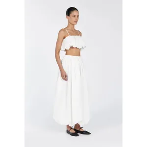 NWT DISSH Monty Bubble Midi in White Cotton Poplin Skirt US 4 / Au 8 thumbnail 7