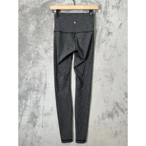 Lululemon Wunder‎ Under Leggings Luxtreme Size 4 Gray Silver Black 31’ Work Out thumbnail 5