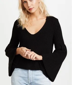 Free people damsel bell‎ sleeve sweater thumbnail 1