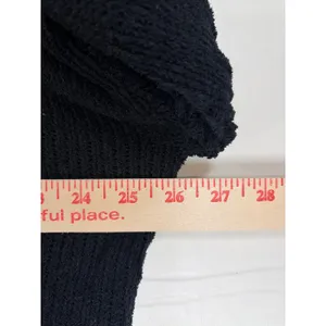 Knox Rose Womens XL Black Pointelle Long Sleeve Knit Crewneck Sweater Relaxed thumbnail 4