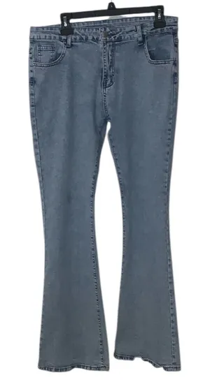 Light Wash Flared Women's Jeans Size XXL Mid Rise thumbnail 1
