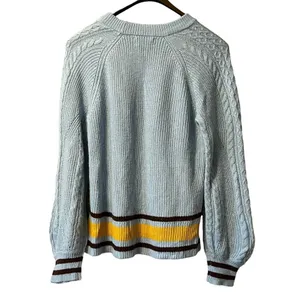 Anthropologie‎ Womens Striped Slouchy Sweater Size Medium Pullover thumbnail 2