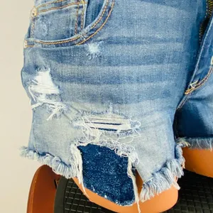 American Eagle Womens 12 360 Super Stretch Shortie Denim Peekaboo Shorts thumbnail 3