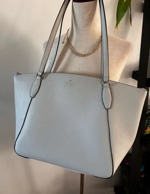 Kate Spade white tote shoulder bag size 16×11×6 thumbnail 1