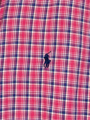 Ralph Lauren Oversized Button Down Shirt Size Medium Plaid Navy Women’s thumbnail 5