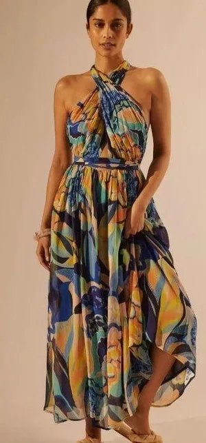 Anthropologie Alexandra Farmer Printed Maxi Dress thumbnail 1