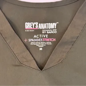 Grey’s Anatomy Active Olive Green Stretch Scrub Top Women’s Medium Workwear thumbnail 8