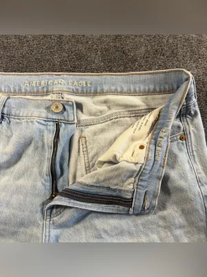 American Eagle Outfitters Women's Straight High Rise Distressed Jeans Size 18 thumbnail 3