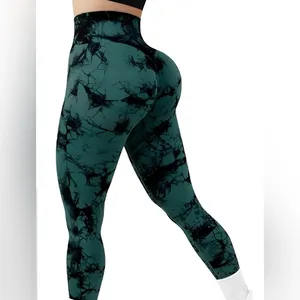 ⚠️ Clearance Women tie dye high waist Leggings Sports, yoga pants Seamless thumbnail 3