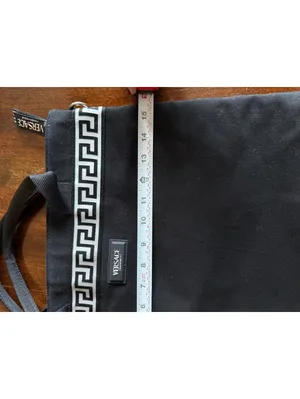 Versace Fragrances Black Tote Bag with Greek Key Pattern thumbnail 8