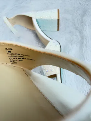Betsey Johnson Blue Women's Sb-Kami Heeled Sandal, Pearl, 7.5, new in box thumbnail 14