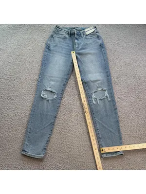 Arizona Jeans Co Women 9 29x28 Blue Skinny Leg High Rise Distressed NWT thumbnail 4