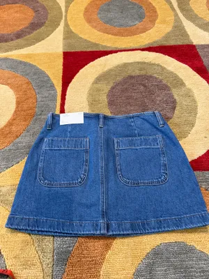 NWT American Eagle Outfitters Low Rise A Line Mini Denim Jean Skirt Size 2 / 26 thumbnail 4