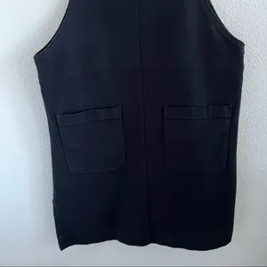 SPAO Y2K 90s Black Denim Vibe Coverall Dress Overall Dress Front Pocket Small thumbnail 3