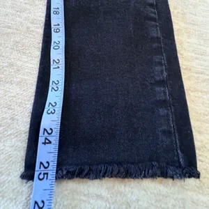 RE/DONE High Rise Ankle Crop Distressed Jeans‎ Black Wash Denim Size 29 thumbnail 8