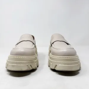 [Alohas] Cream Trailblazer Chunky Heel Penny Loafers Genuine Leather Sz 10 EU 40 thumbnail 5