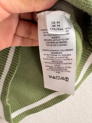 Urban Outfitters Olive & Lavender V-Neck Striped Sweater Vest thumbnail 3