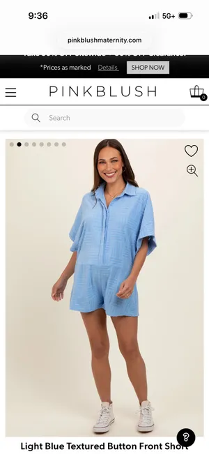Pinkblush maternity romper  thumbnail 3