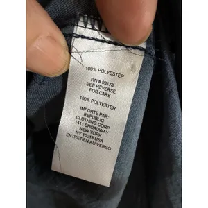 T Tahari Blouse Deep Slate Blue L Womens Silky Short Sleeve V-Neck NEW Office thumbnail 5