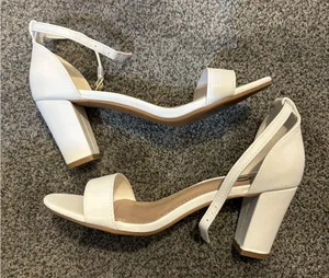 Trary White Block Heels Size 8 thumbnail 2