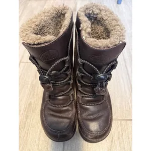 FitFlop Mukluk Leather Shearling Lined Winter Boots Brown Womens‎ 6 thumbnail 2