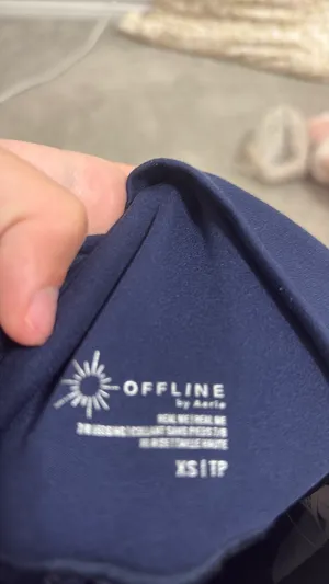 Aerie Navy Blue Leggings OFFLINE XS Real Me Crossover High-Rise Tight thumbnail 2